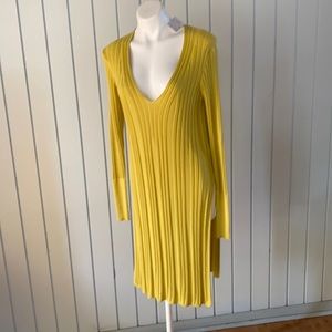 Free People Chartreuse Tunic Sweater